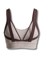 Sculpt Sports Bra - Beige and Brown