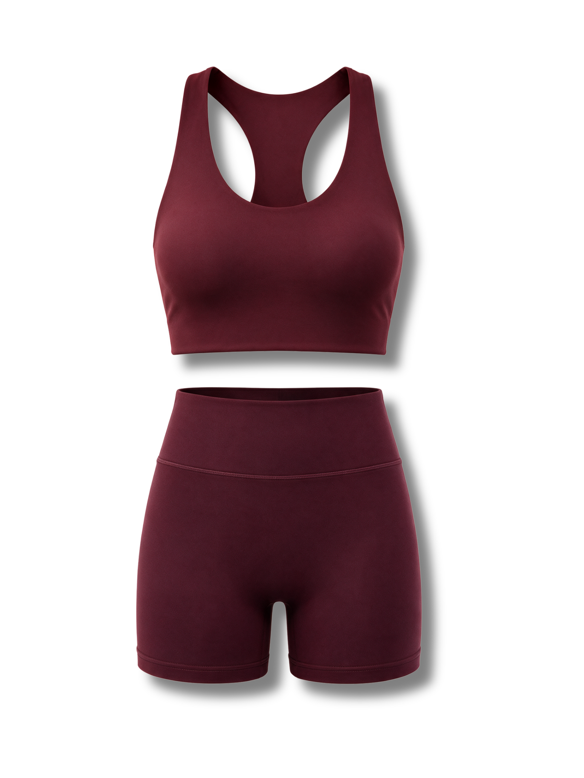 Yoga Short Set - Burgundy